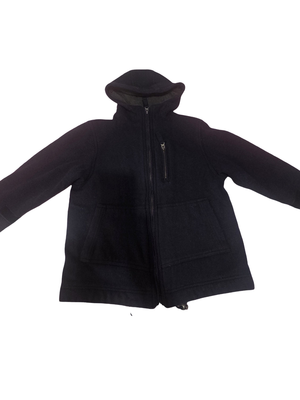 GAP Kid's Black Hooded Zip-Up Puffer Jacket